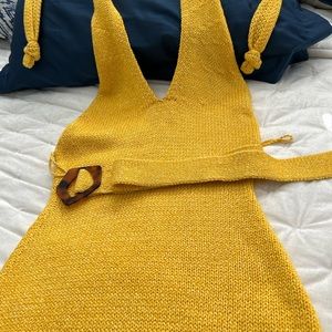 NICHOLAS long yellow Knit Dress